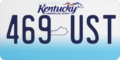 KY license plate 469UST