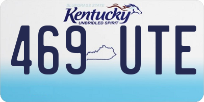 KY license plate 469UTE
