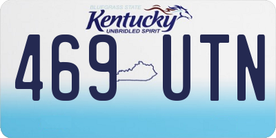 KY license plate 469UTN