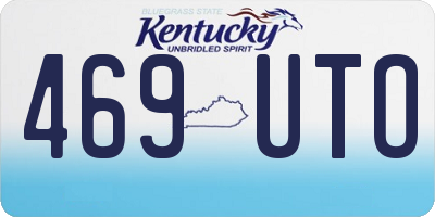 KY license plate 469UTO