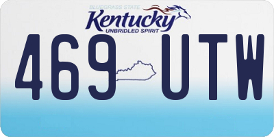 KY license plate 469UTW