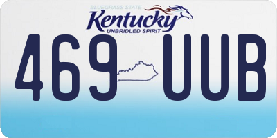 KY license plate 469UUB