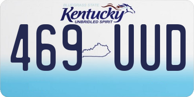 KY license plate 469UUD