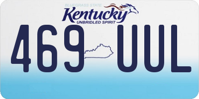 KY license plate 469UUL