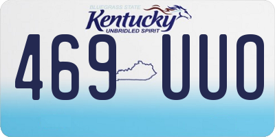 KY license plate 469UUO