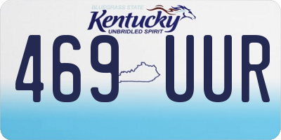 KY license plate 469UUR