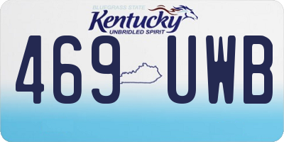 KY license plate 469UWB