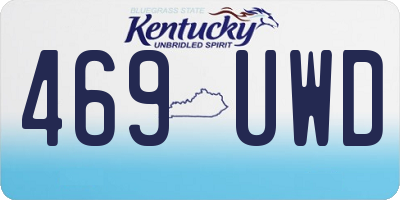 KY license plate 469UWD