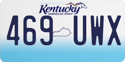 KY license plate 469UWX