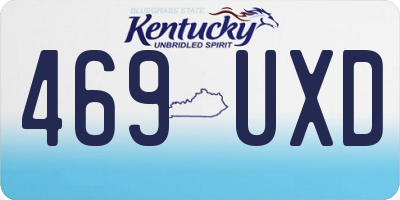 KY license plate 469UXD