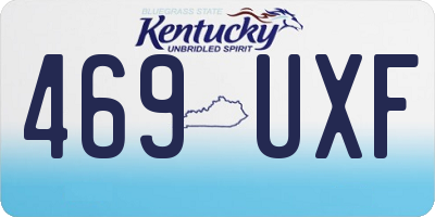 KY license plate 469UXF