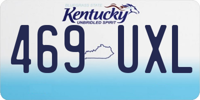 KY license plate 469UXL