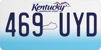 KY license plate 469UYD