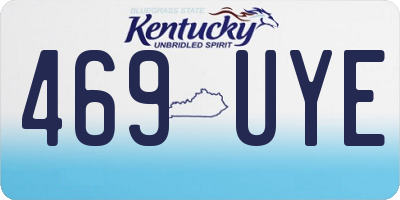 KY license plate 469UYE