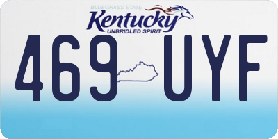 KY license plate 469UYF