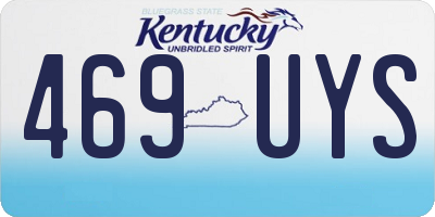 KY license plate 469UYS
