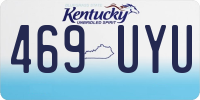KY license plate 469UYU