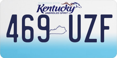 KY license plate 469UZF