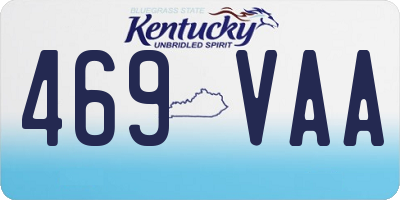 KY license plate 469VAA