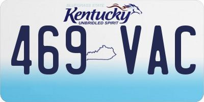 KY license plate 469VAC