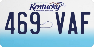 KY license plate 469VAF