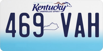 KY license plate 469VAH