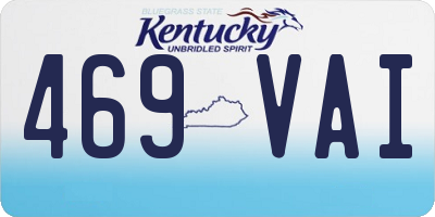 KY license plate 469VAI