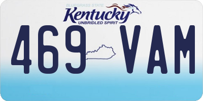 KY license plate 469VAM