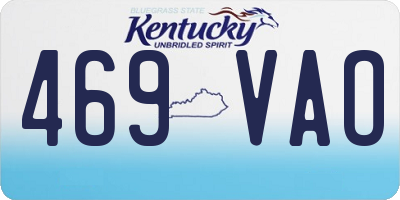 KY license plate 469VAO