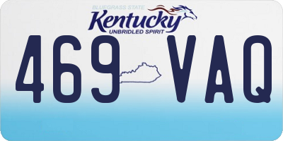 KY license plate 469VAQ