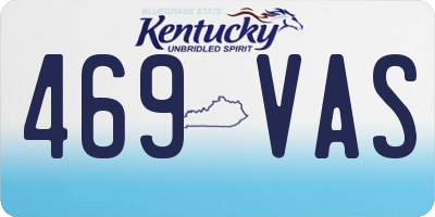 KY license plate 469VAS