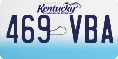 KY license plate 469VBA