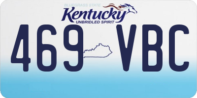 KY license plate 469VBC