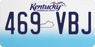 KY license plate 469VBJ
