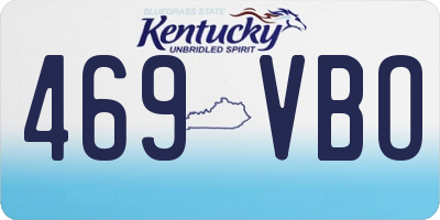 KY license plate 469VBO