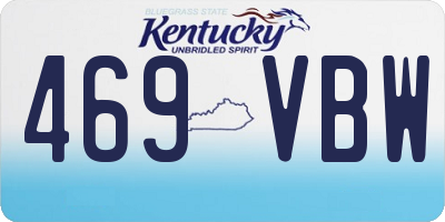 KY license plate 469VBW