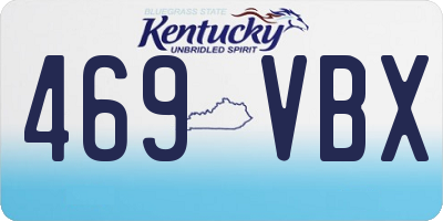 KY license plate 469VBX