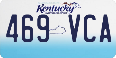 KY license plate 469VCA