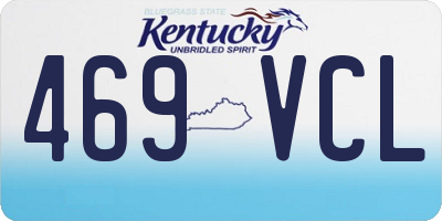 KY license plate 469VCL