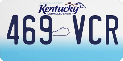 KY license plate 469VCR