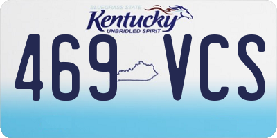 KY license plate 469VCS
