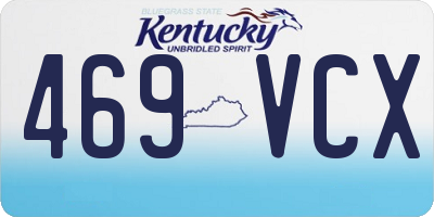 KY license plate 469VCX
