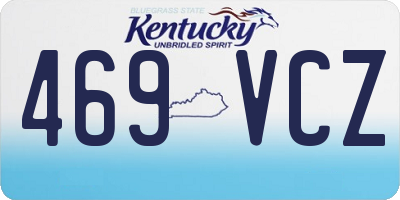 KY license plate 469VCZ