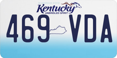 KY license plate 469VDA