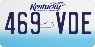 KY license plate 469VDE