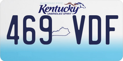 KY license plate 469VDF
