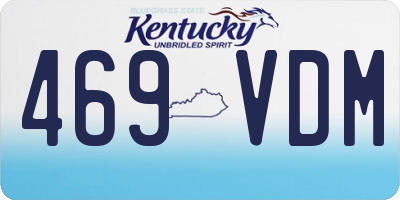 KY license plate 469VDM