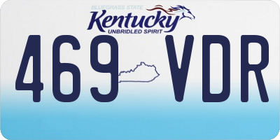 KY license plate 469VDR