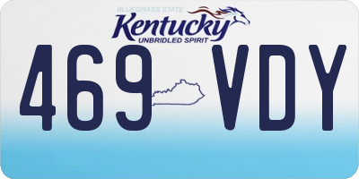KY license plate 469VDY