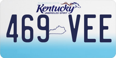 KY license plate 469VEE